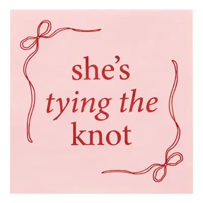 Servetter She's Tying the Knot Rosa Rosett - 16-pack