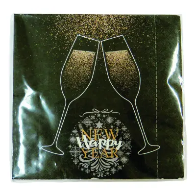 Servetter Skålande Glas Happy New Year - 20-pack