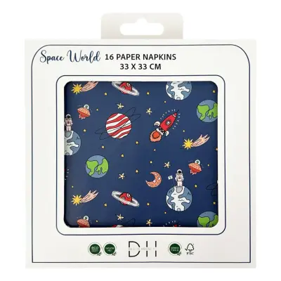 Servetter Space World - 16-pack