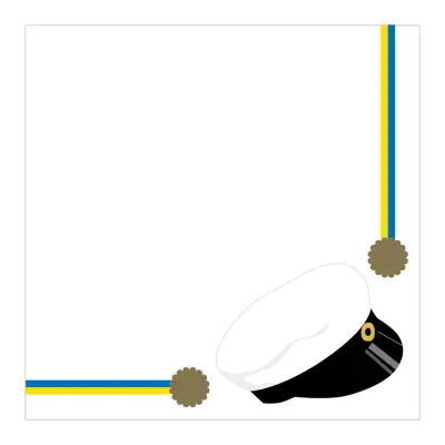 Servetter Studentmössa med Blå/Gula Band - 20-pack