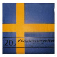 Servetter Svenska Flaggan - 20-pack