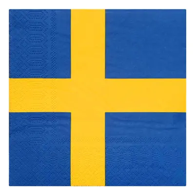 Servetter Svenska Flaggan - 20-pack