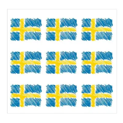 Servetter Svenska Flaggor - 20-pack