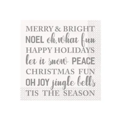 Servetter till jul med text 16-pack