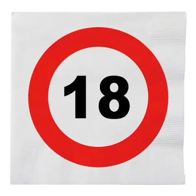 Servetter Trafikskylt 18 - 20-pack
