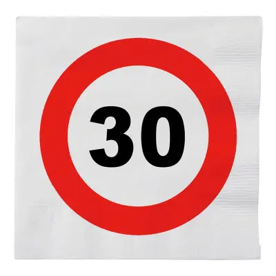 Servetter Trafikskylt 30 - 16-pack
