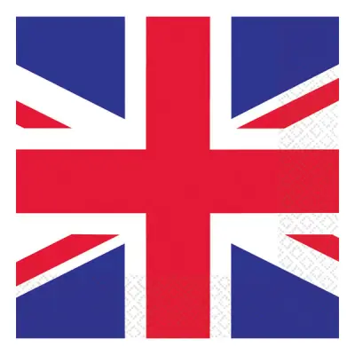 Servetter Union Jack - 16-pack