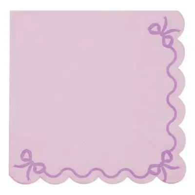 Servetter Vågmönstrade Lila - 12-pack