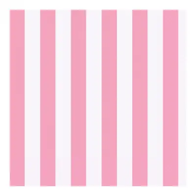 Servetter Vit/Rosa Randiga - 16-pack