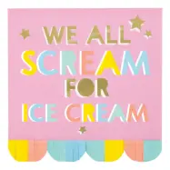 Servetter We All Scream For Ice Cream - 16-pack