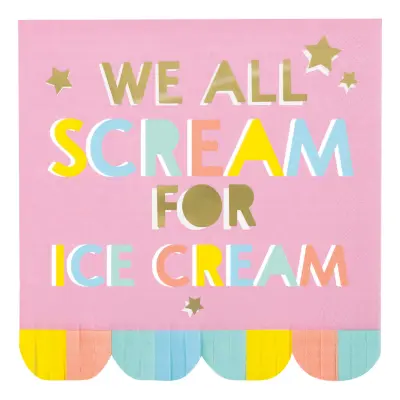 Servetter We All Scream For Ice Cream - 16-pack