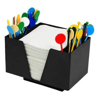 Servetthållare i Plast Svart