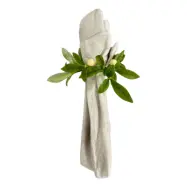 Servettring Blad med Vita Bär