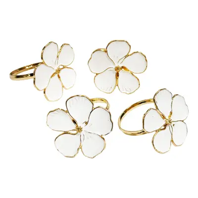 Servettringar Blomma - 4-pack