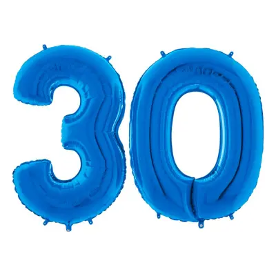 Sifferballong 30 Blå