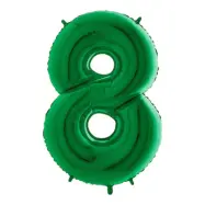 Sifferballong Grön Metallic - Siffra 8