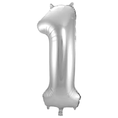Sifferballong Jumbo 86 cm Silver