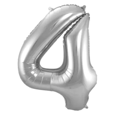 Sifferballong Jumbo 86 cm Silver