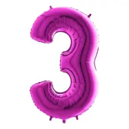 Sifferballong Lila Metallic - Siffra 3