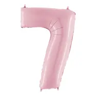 Sifferballong Ljusrosa Pastell - Siffra 7