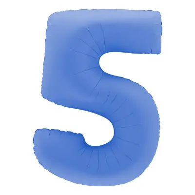 Sifferballong Lotus Blue - Siffra 5