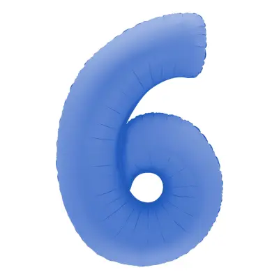 Sifferballong Lotus Blue - Siffra 6