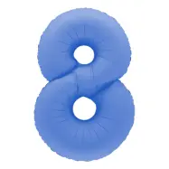 Sifferballong Lotus Blue - Siffra 8