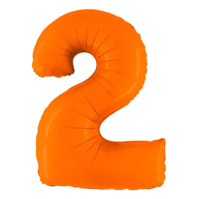 Sifferballong Matt Orange - Siffra 2