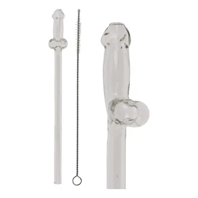 Penissugrör i Glas - 4-pack