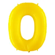 Sifferballong Neon Gul - Siffra 0