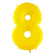Sifferballong Neon Gul - Siffra 8