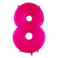 Sifferballong Neon Rosa - Siffra 8
