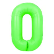Sifferballong Neongrön - Siffra 0