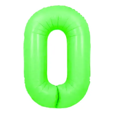 Sifferballong Neongrön - Siffra 0