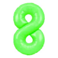 Sifferballong Neongrön - Siffra 8