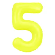 Sifferballong Neongul - Siffra 5