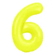 Sifferballong Neongul - Siffra 6