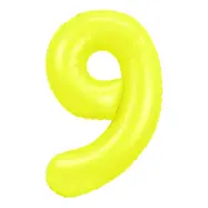 Sifferballong Neongul - Siffra 9