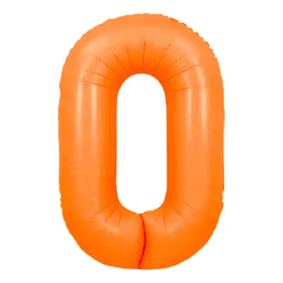 Sifferballong Neonorange - Siffra 0