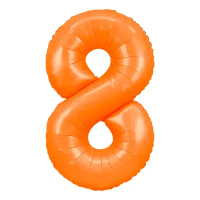 Sifferballong Neonorange - Siffra 8