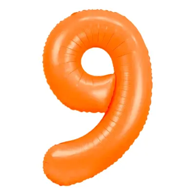 Sifferballong Neonorange - Siffra 9