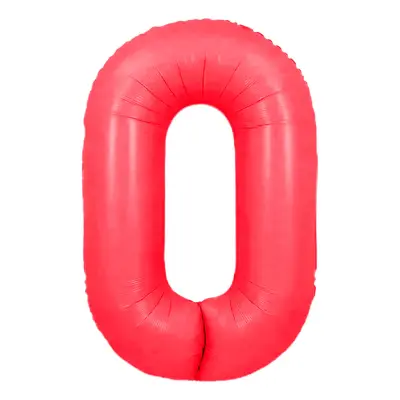 Sifferballong Neonröd - Siffra 0
