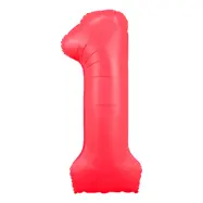 Sifferballong Neonröd - Siffra 1