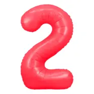 Sifferballong Neonröd - Siffra 2