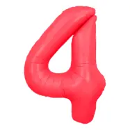 Sifferballong Neonröd - Siffra 4