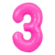 Sifferballong Neonrosa - Siffra 3