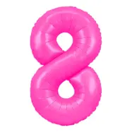 Sifferballong Neonrosa - Siffra 8
