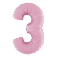 Sifferballong Pastellrosa - Siffra 3