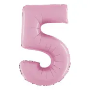 Sifferballong Pastellrosa - Siffra 5