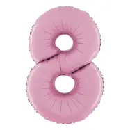 Sifferballong Pastellrosa - Siffra 8